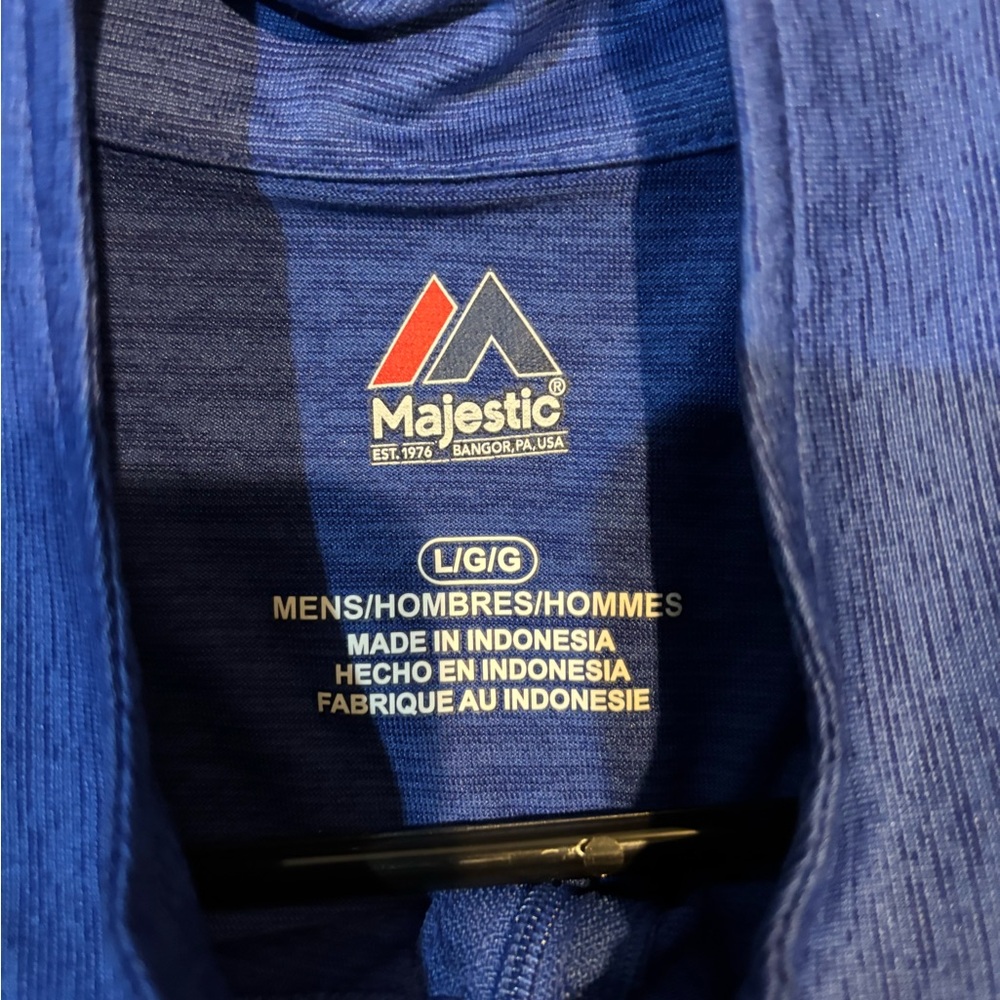 KC Embroidered Blue Quarter-Zip lightweight Pullover - Picture 11 of 12